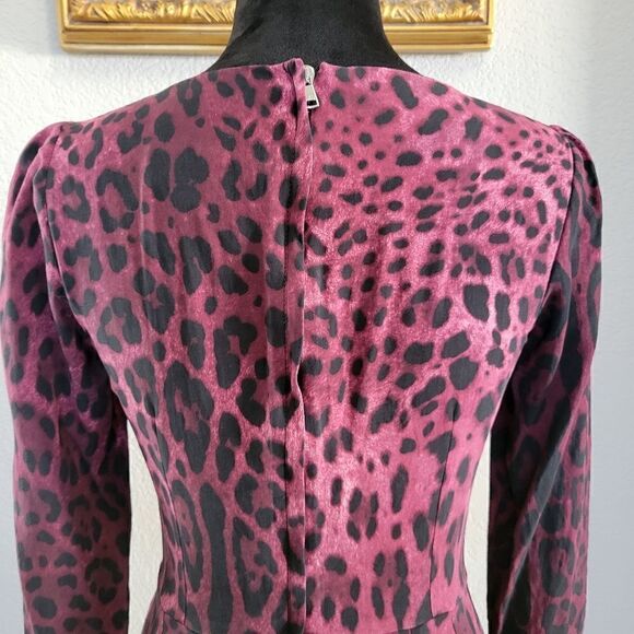 DOLCE & GABBANA signature silk leopard mini dress size 4-6 40-42 - Picture 8 of 14